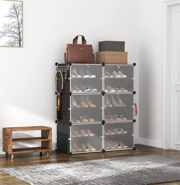 Plastic shoe rack